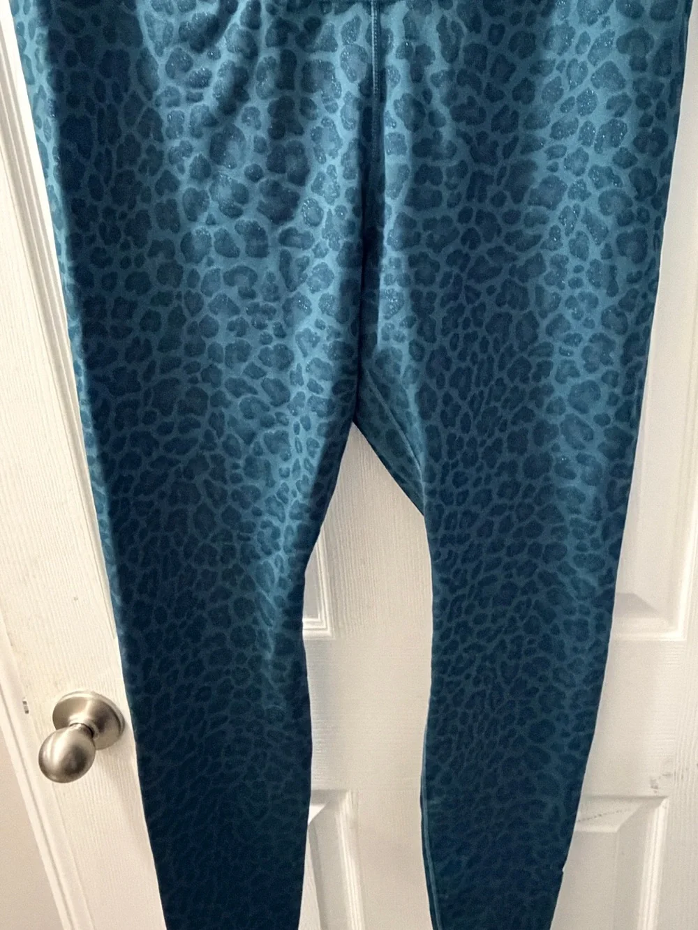 Women’s Teal Nike Leopard Print Leggings